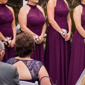 Bill Levkoff 7019 Dress, Eggplant, Sz 10 UNALTERED